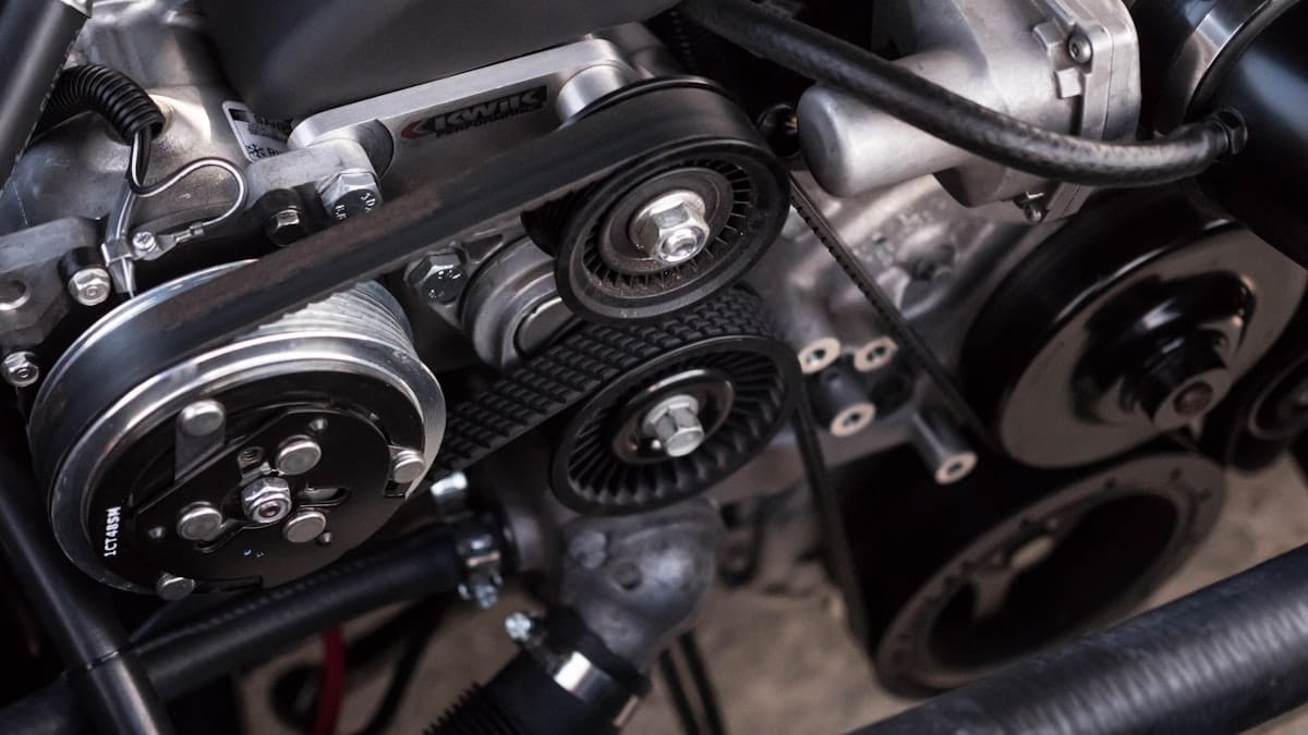 Car engine close-up