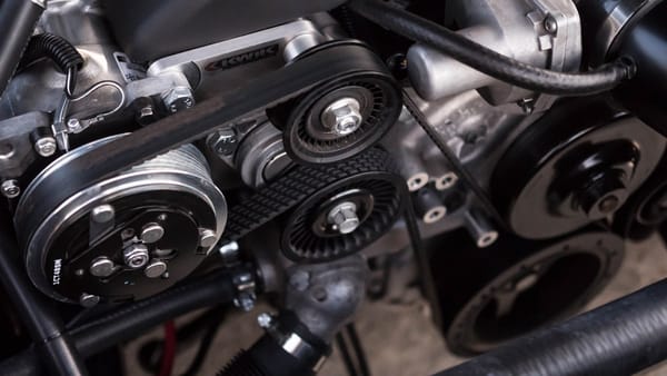 Car engine close-up